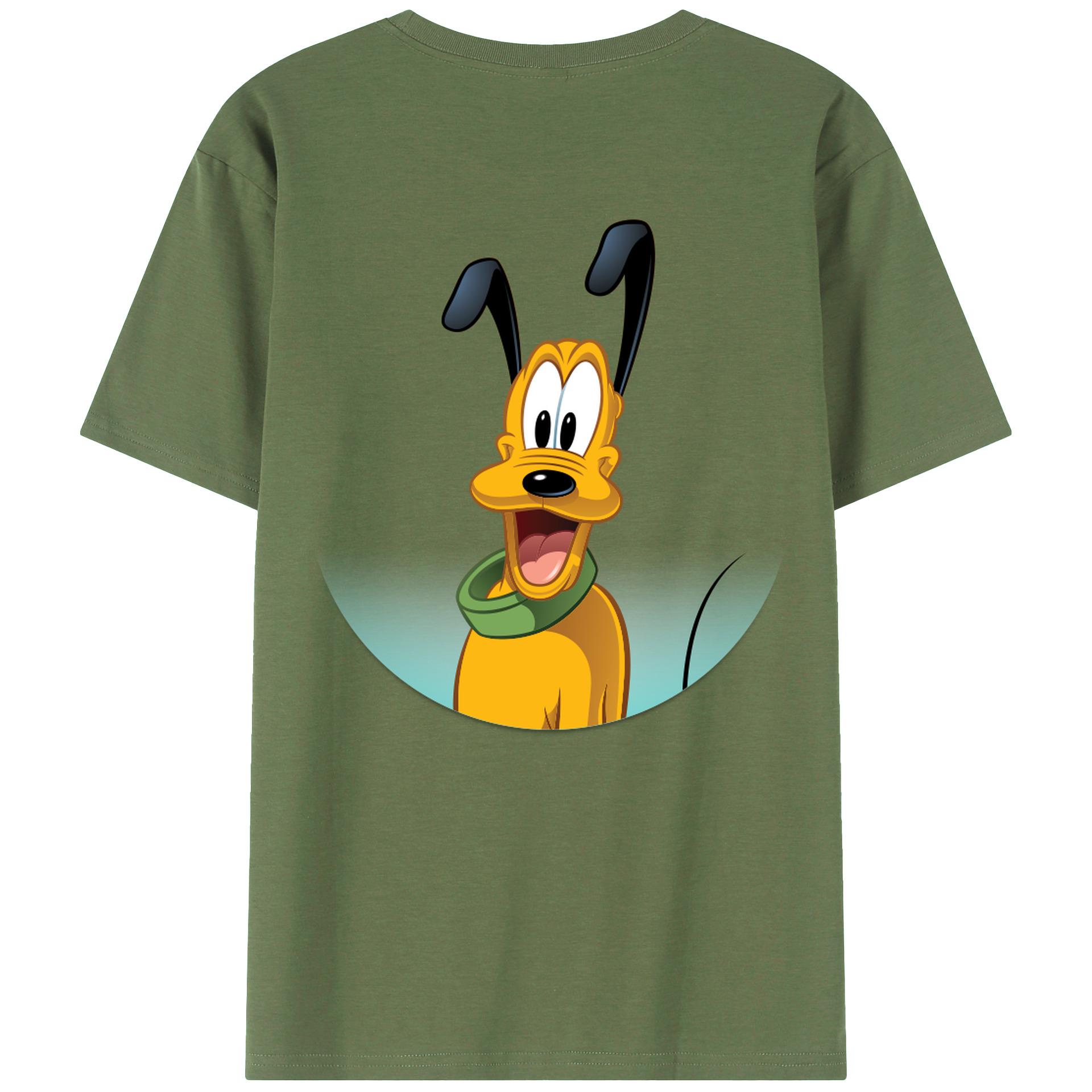 ミッキーマウス Mickey Mouse 綿100％ メンズ半袖Tシャツ（バックプリント） 通気性